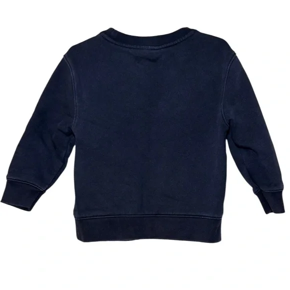 Old Navy Vintage Crewneck Sweatshirt Navy Blue and Yellow Size 3T - Picture 4 of 5